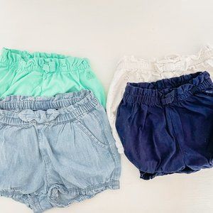 Bundle (4) 6-12 month bloomers shorts Gap VGUC